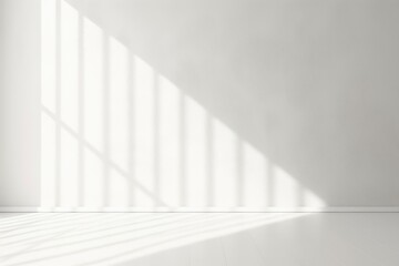 Obraz premium Shadow sunlight on wall white architecture backgrounds.