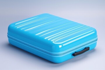 Summer 3d realistic render vector icon Suitcase suitcase luggage turquoise.