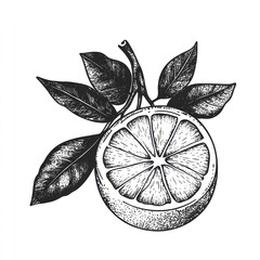 Lemon art illustration hand-drawn.