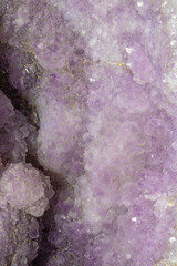 Close-up of the crystals of a geode