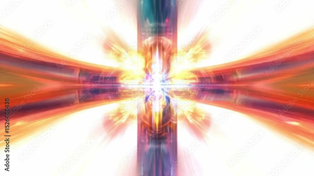 Poster abstract light burst: an abstract burst of light creates a mesmerizing kaleidoscope of color and for