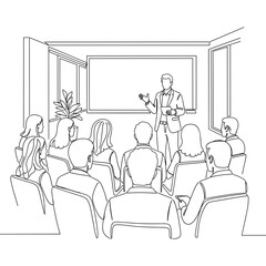 Business Mentor Leading a Professional Workshop Session in a Conference Room for Leadership Training, Corporate Events, Personal Development, and Team Building Activities