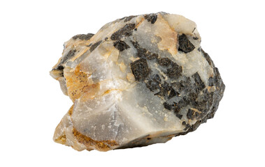 Close-up of blende mineral, isolated on white background