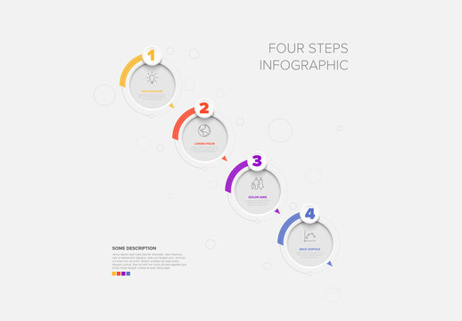 Four Steps Infographic Design Template
