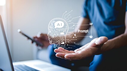 hand pushing a button on a laptop