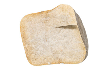 Close-up of quartzite mineral, isolated on white background