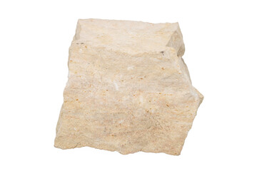 Close-up of dolomite mineral, isolated on white background