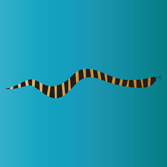 Naklejka premium Sea Snakes Vector Illustration Isolated on White Background