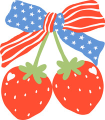 Coquette 4th of July strawberries with bow