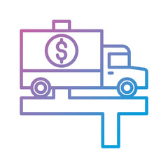 Road Show - Financial Strategy Outline Illustration