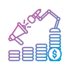 Broadcast Marketing - Financial Strategy Outline Illustration