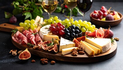 Gourmet cheese and charcuterie board (1)