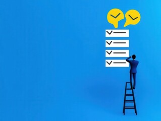 Human head silhouette divided into task list and blank calm area