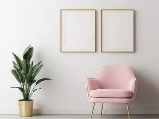 White wall with framed icons representing harmony between career and wellness
