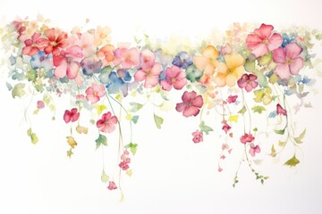 Flowers painting graphics pattern.