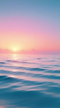 Pastel Waves Serenity Abstract Ocean Scapes in Rainbow Hues for Peaceful Visuals
