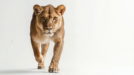 Lioness Walking Confidently Towards the Camera