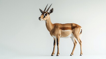 Realistic 3D Model of an Antelope with Striking Horns