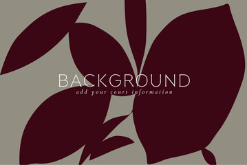 Abstract art background with shape form drawing in brown and beige color