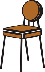 Mid-Century Modern Chair Design  A Simple, Elegant Illustration 