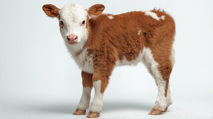 Cute Calf with Soft Fur and Innocent Expression