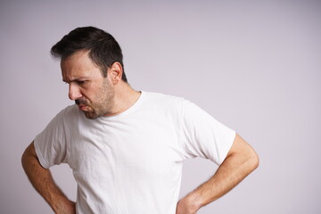 Male Model Showing Different Emotions on White Studio Background