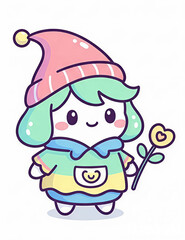 Cute girl cartoon