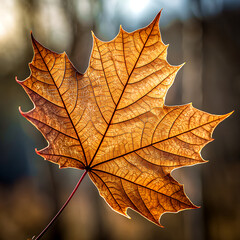 Ultra-HD macro details of maple leaf veins and wood grain