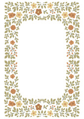 flower border rectangular frame