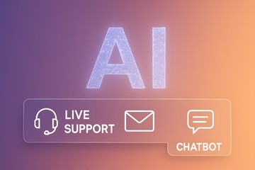 A futuristic AI Chatbot, symbolizing the cutting edge of technological interaction, with a sleek design, representing innovation and the digital age. 