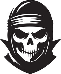 Skull Ninja Vector Illustration 