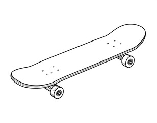 Simple skateboard illustration