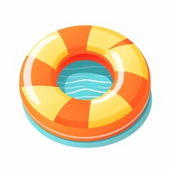 Obraz premium Rubber ring logo icon summer water inflatable.