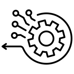 Reverse Engineering Outline Icon