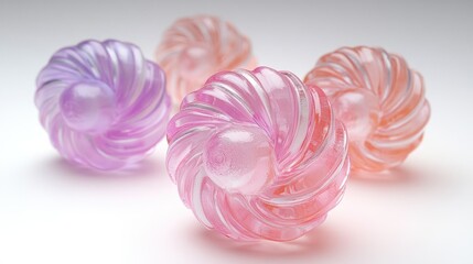 Pastel Spiral Candies Still Life