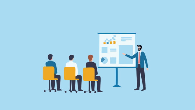 Business Presentation Corporate Training Company Workshop Meeting Room Board Meeting Strategy Talk Growth