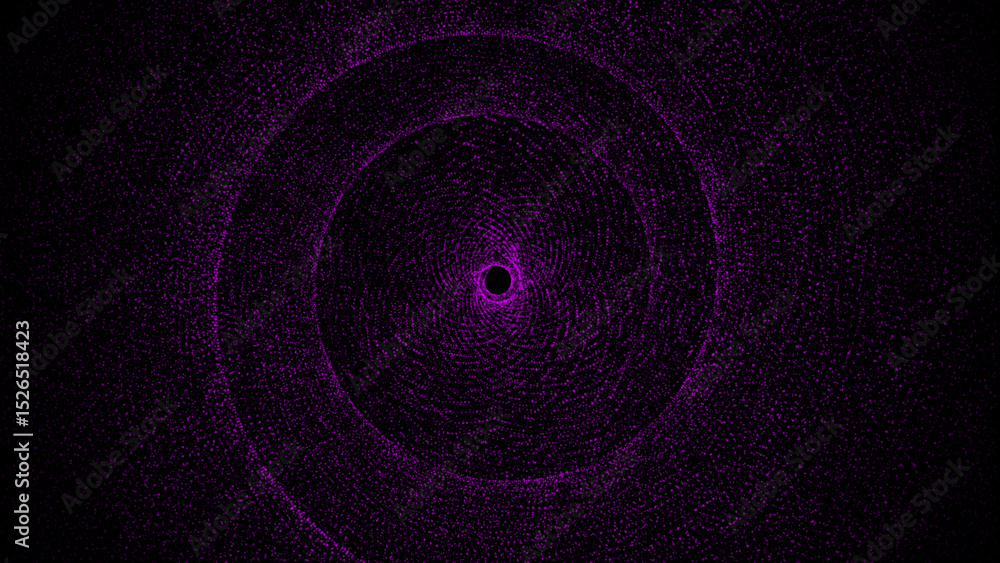 Poster moving particles in circular motion making swirl pattern abstract technology dark background