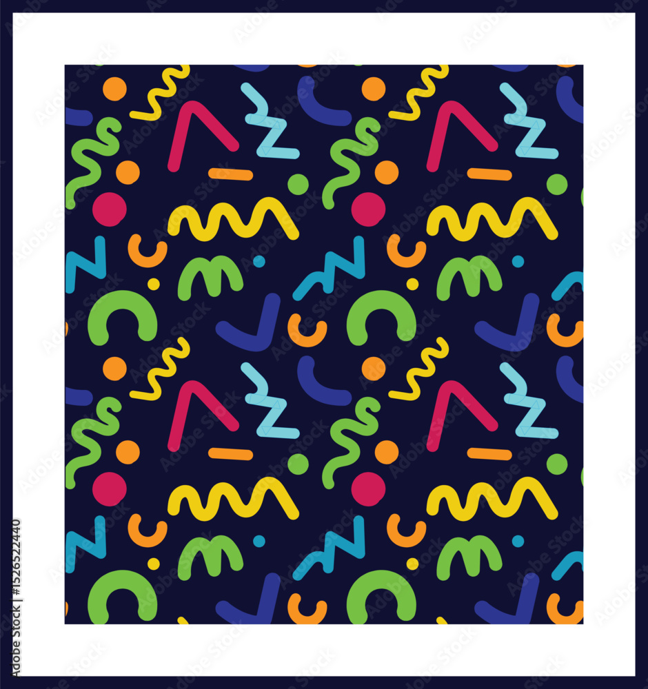 Poster bundle of memphis seamless patterns. memphis design elements. constructivism memphis vector isolated