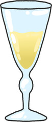 glass of champagne illustration PNG