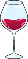 glass of red wine illustration PNG