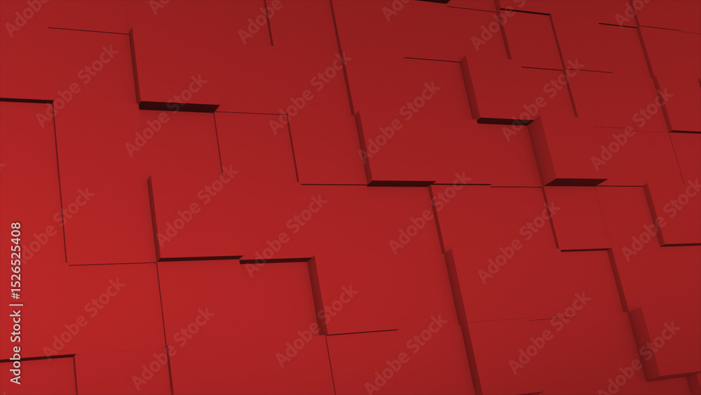 Poster simple and elegant moving 3d cubes geometric shapes minimal background