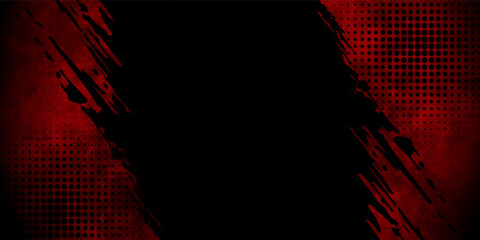 Grunge texture effect background. Distressed rough dark abstract textured. Black isolated on red. Graphic design element vintage style decoration concept for banners, flyer,  or brochure cover