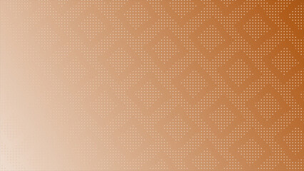 abstract. Orange half tone glowing random dots and grid technology background