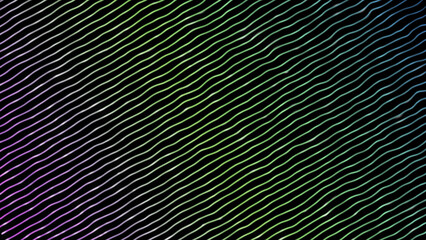 Hi-tech futuristic wave pattern moving stripes on black background