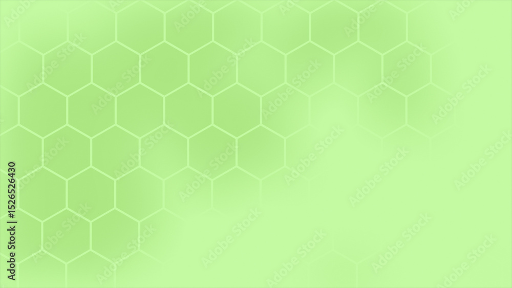 Poster simple and elegant lime green color hexagonal pattern futuristic minimal background