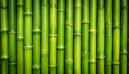 Obraz premium Bamboo forest trees with green leaves. Spring or summer time. Beautiful nature.