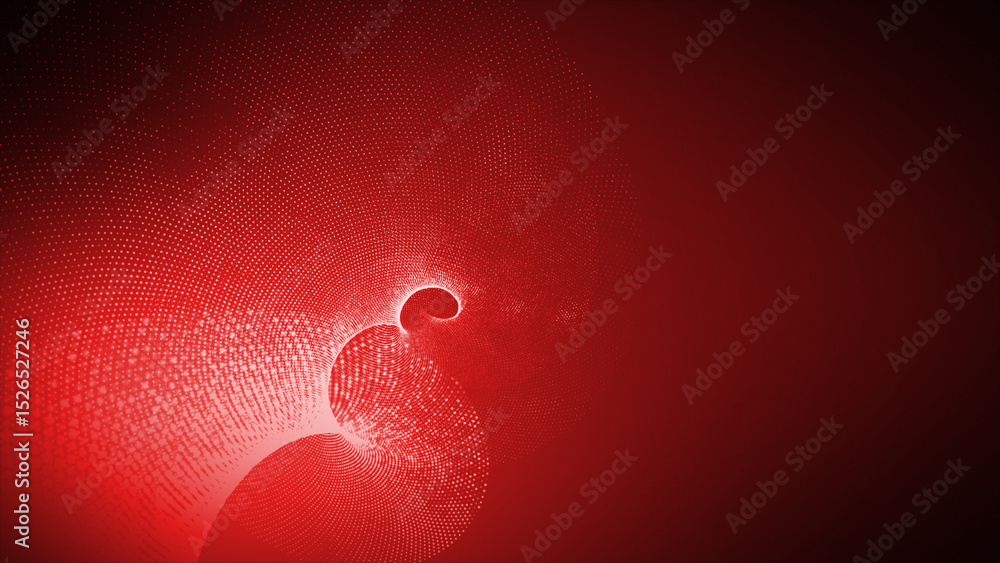 Poster abstract swirl pattern red hi-tech futuristic dots abstract background
