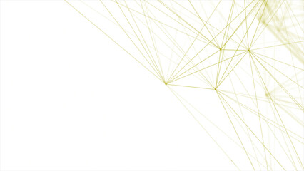 Simple Yellow color lines forming web like structure futuristic background, plexus lines and dots background