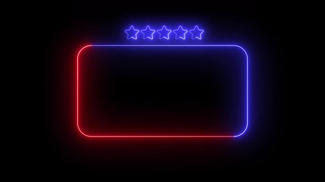 Animated Webcam Neon Frame for Live Streaming, Facecam Overlay Loop