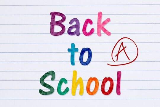 Back to School with ruled loose leaf notebook paper